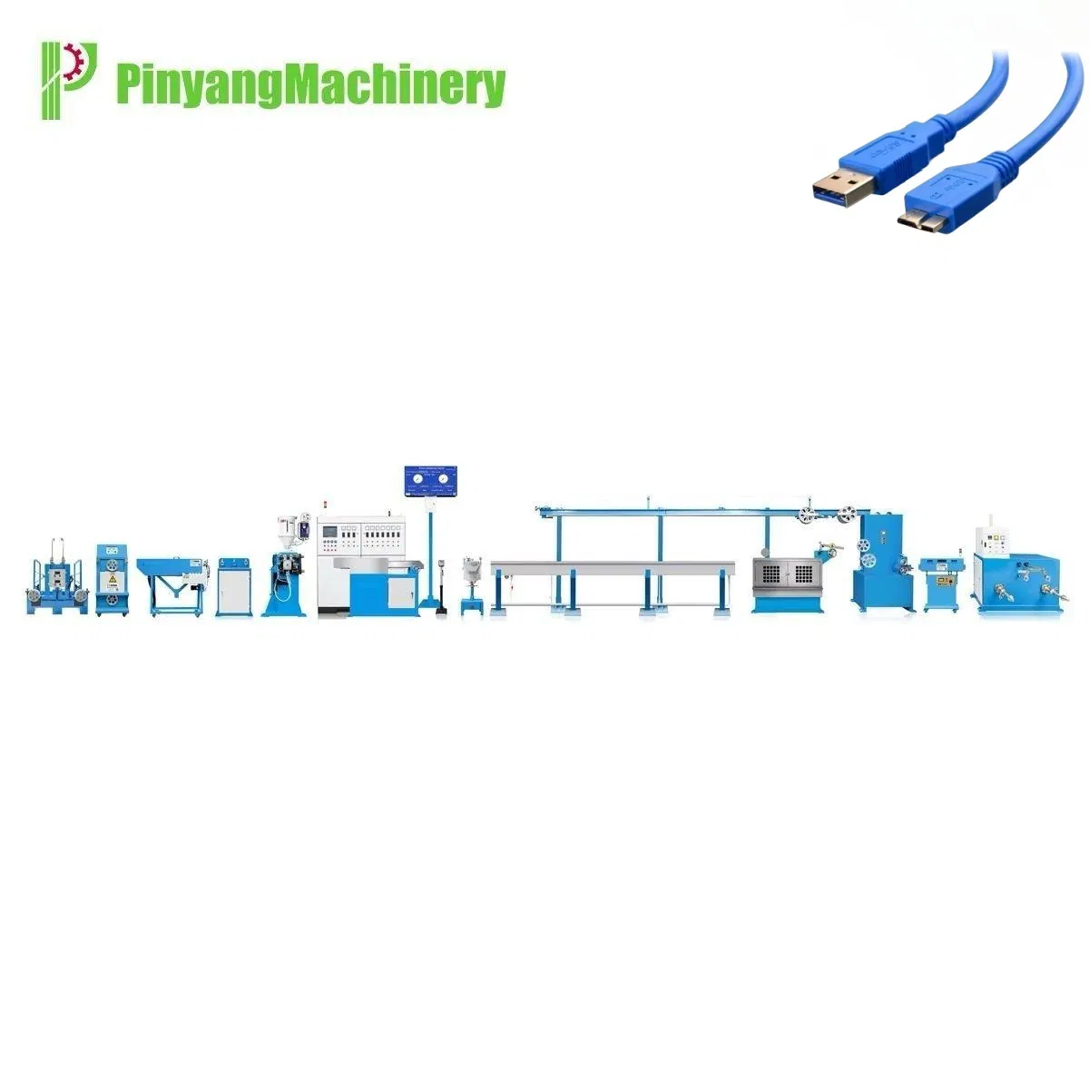Pinyang HDMI DVI USB3.0 Cable Making Extruder Machine Automatic Production Line