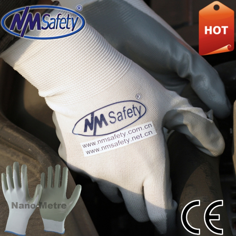 13G Polyester Nitrile Coated Safety Working Gloves