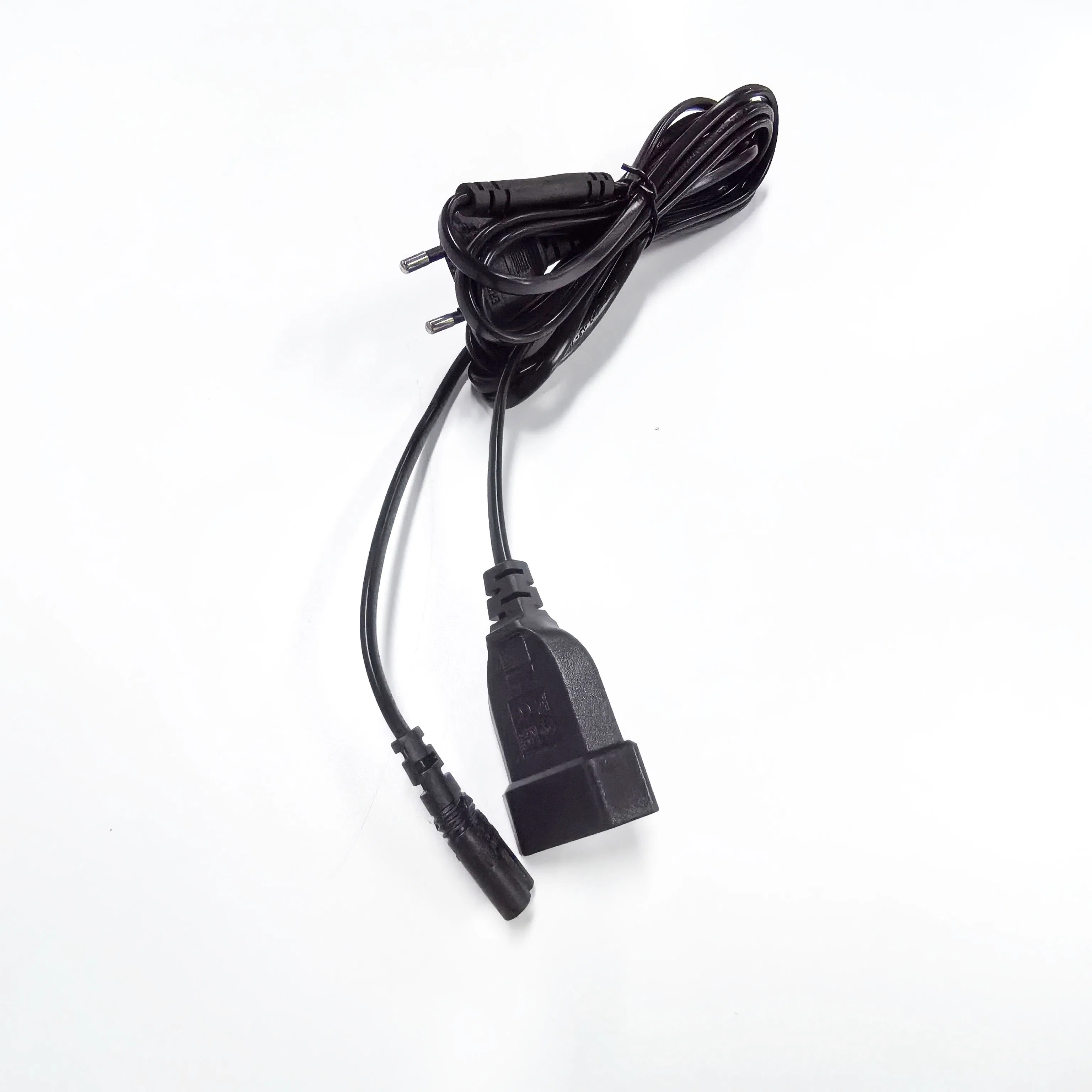 2 Pin EU Plug Male to Female Figure 8 Power Lead C7 Extension Cable for Laptop Adapter TV and Audio Equipment