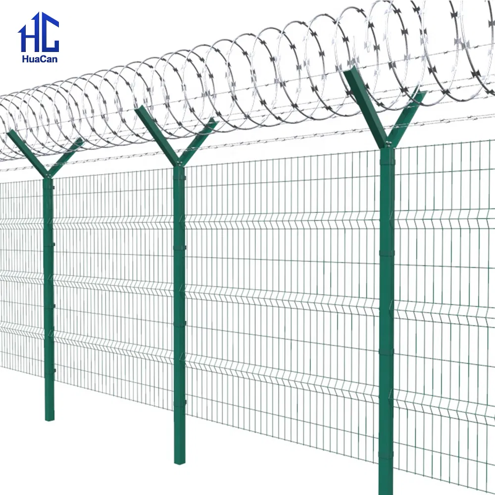 Airport Outdoor 3D Metal Curved Welded Wire Mesh Garden Fence