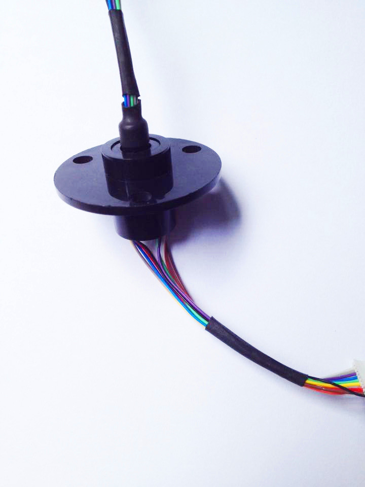 12 Wires Capsule Slipring with Flange Design for Robotics
