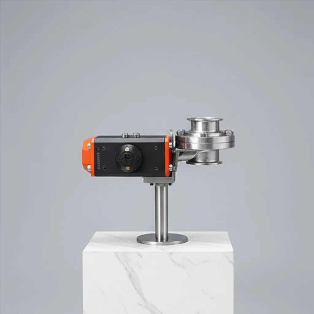 Pneumatic Butterfly Valve with Stainless Steel Sanitary Air Operation