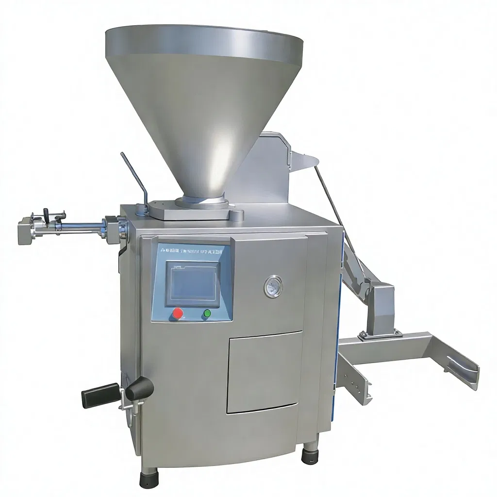 Industrial Vacuum Quantitative Sausages Hams Filling Machine with Twisting Machine