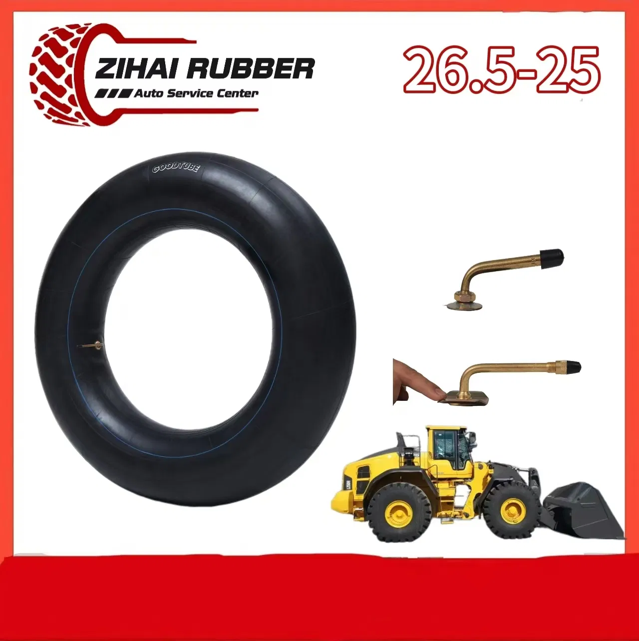 Truck Mining OTR Agricultural Tire Natural Rubber Inner Tube 26.5-25