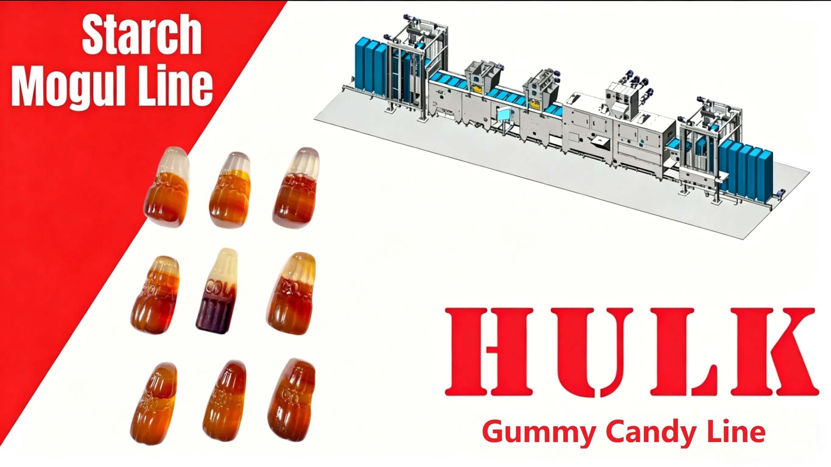 Automatic Pectin Candy Production Line Vitamin Gummies Making Machine
