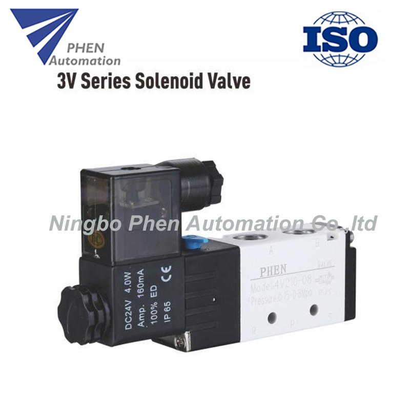 3V Series 3/2 Way Single Double Control Pneumatic Air Solenoid Valve