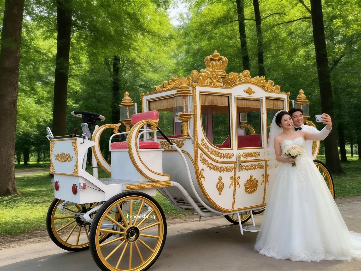 Scenic Spot Electric Horseless Carriage High Capacity Tourist Transport Vehicle