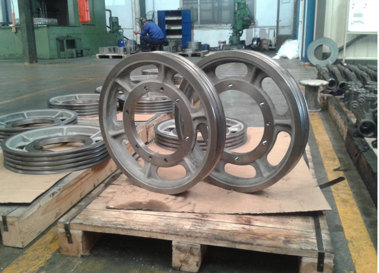 V-Belt Pulley, Custom Made OEM/ODM Resin Sand Casting Parts with CNC Machining