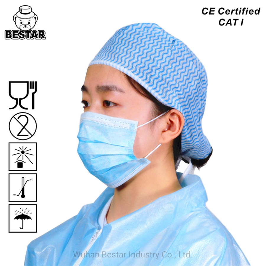 Disposable Nonwoven Protective 3-Ply Face Mask