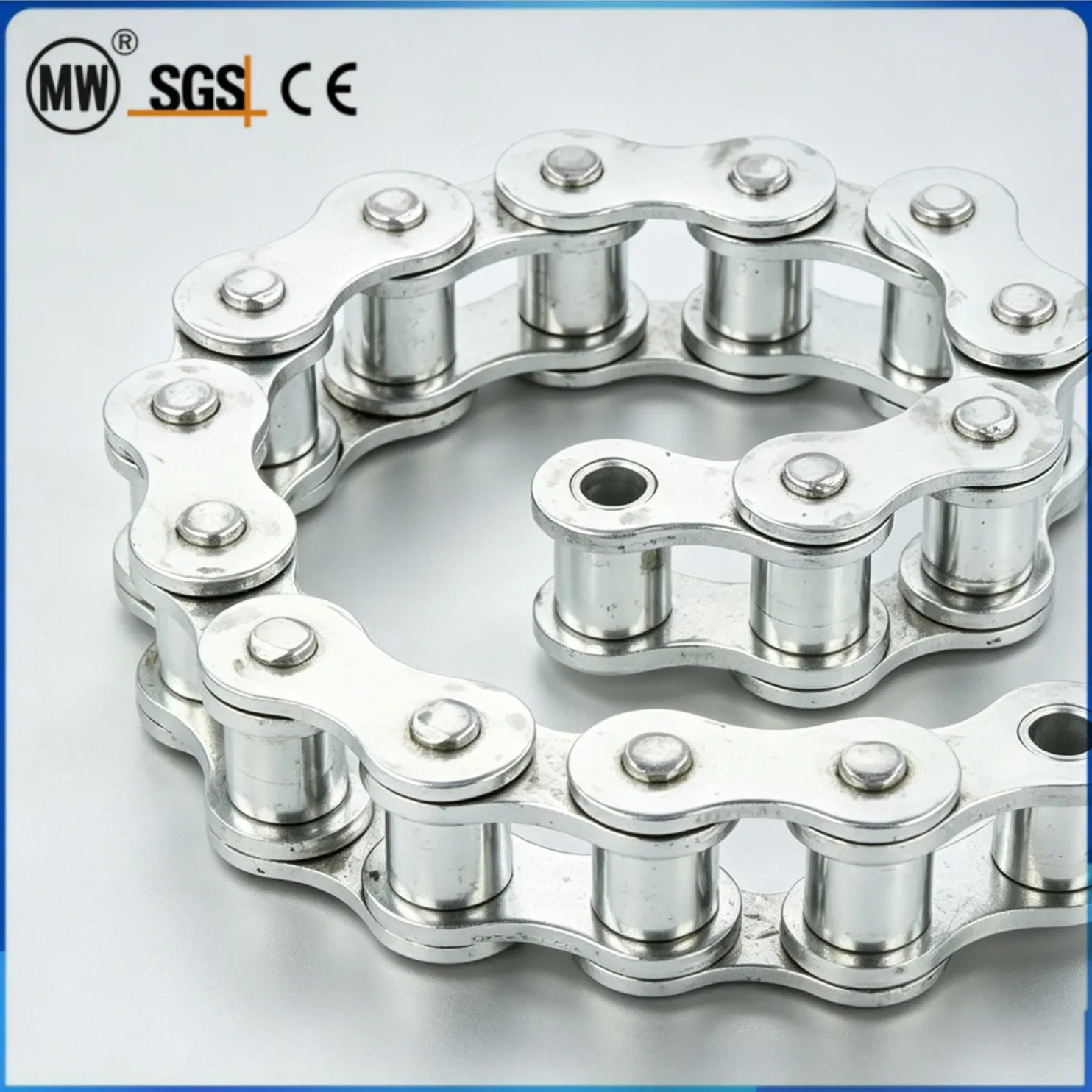 Custom OEM 40ZP Carbon Steel Zinc Plated Chain for Construction Equipment
