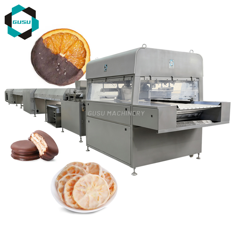 Gusu 400 Width Belt Chocolate Enrober with PLC Control and Cooling Tunnel