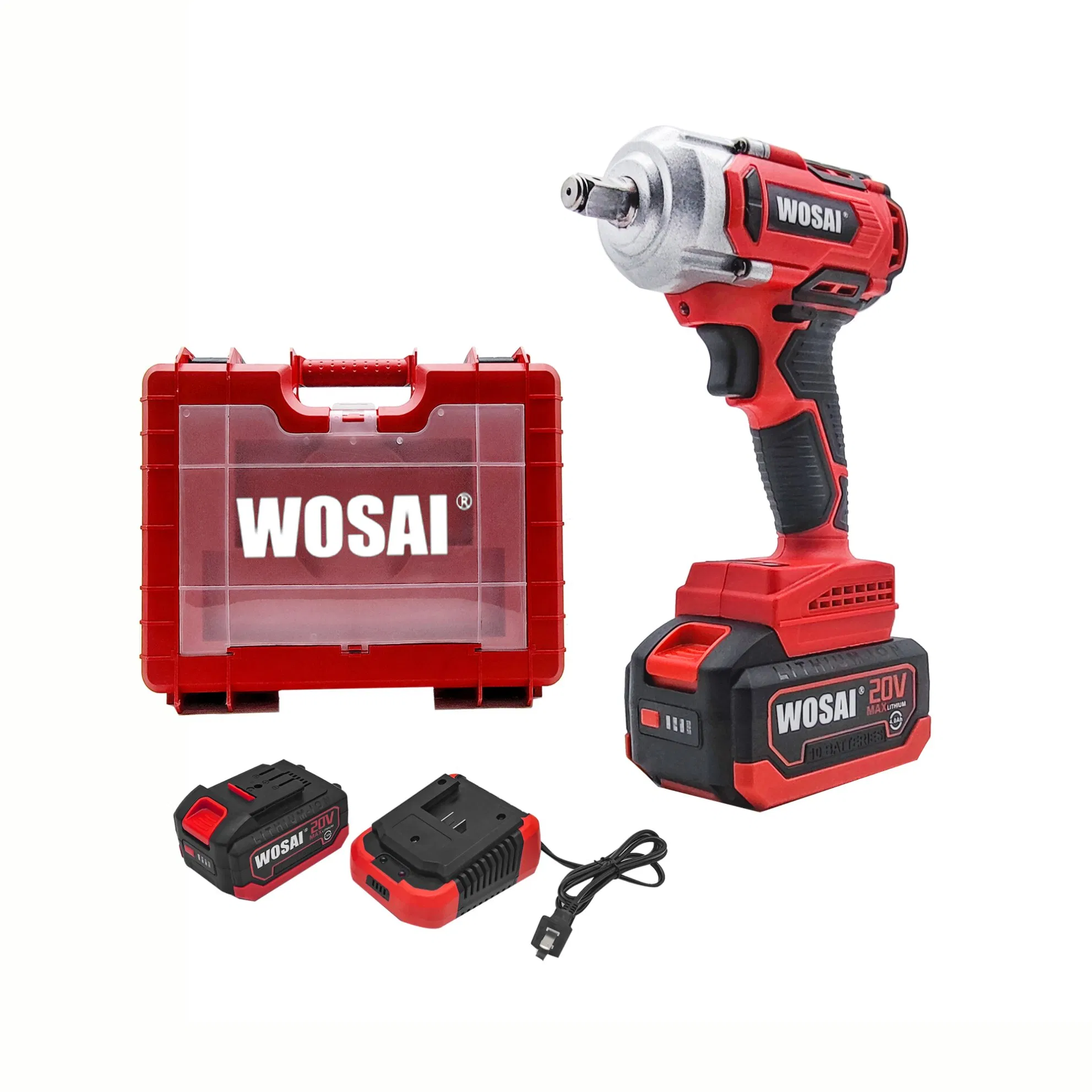 Wosai Cordless Electric Impact Power Drill, Lightweight Adjustable Torque Wrench
