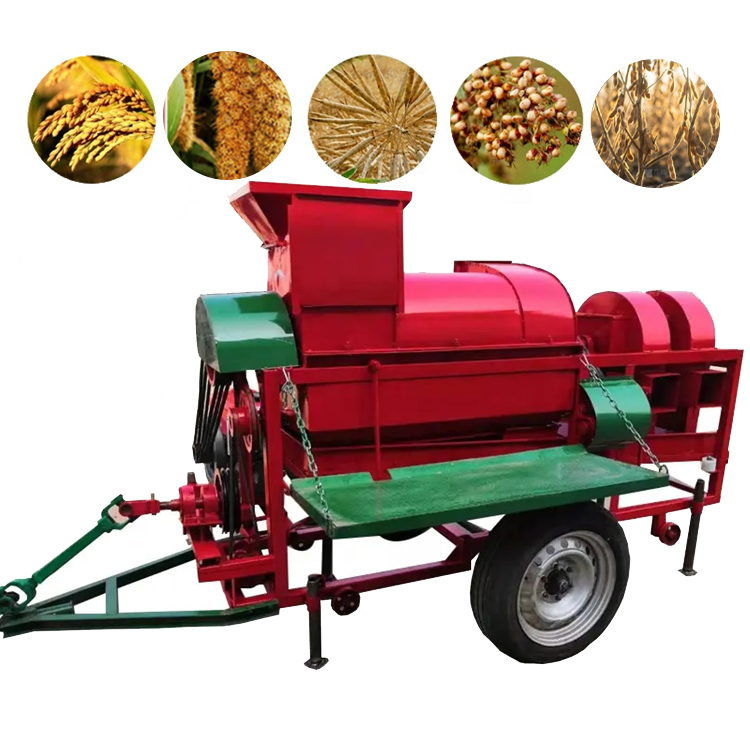 Multi Crop Rice Grain Corn Maize Bean Paddy Thresher Machine
