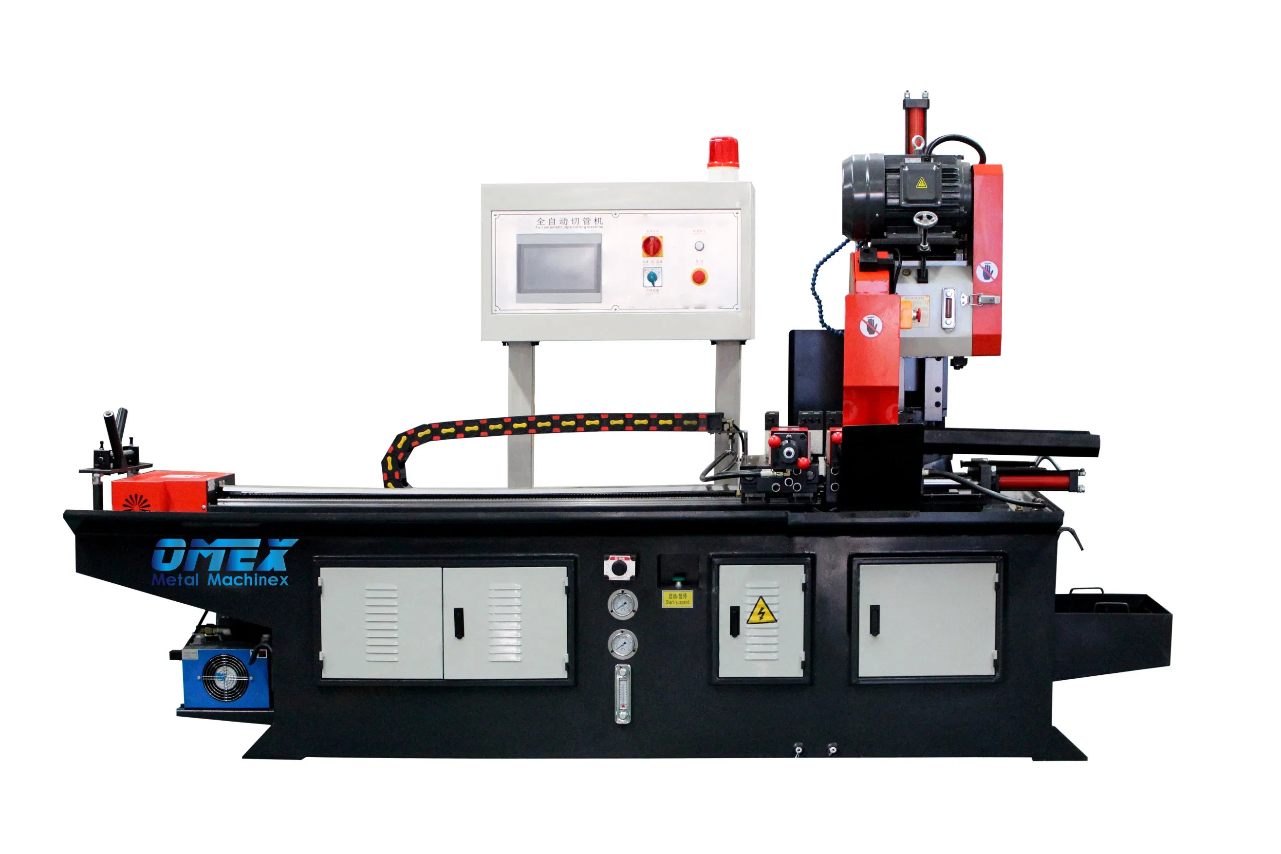 High Precision Semi Full Automatic CNC Cold Saw Pipe Cutting Machine for Metal Tube Bar Cutting