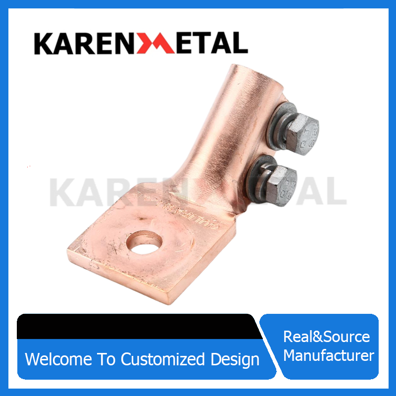 Single-Hole Copper Pole Clamp for Industrial Electrical Bonding Applications